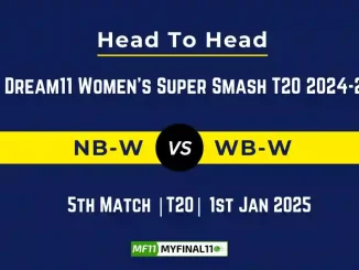 NB-W vs WB-W Player Battle, Head to Head Team Stats, Team Record – Dream11 Women's Super Smash T20 2024-25