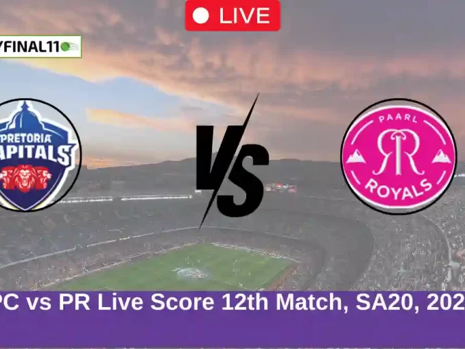 PC vs PR Live Score 12th Match, SA20, 2025