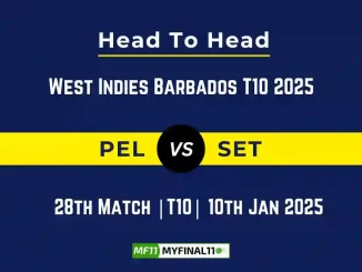 PEL vs SET Player Battle, Head to Head Team Stats, Team Record – West Indies Barbados T10 2025