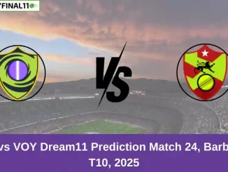 PEL vs VOY Dream11 Prediction Match 24, Barbados T10, 2025