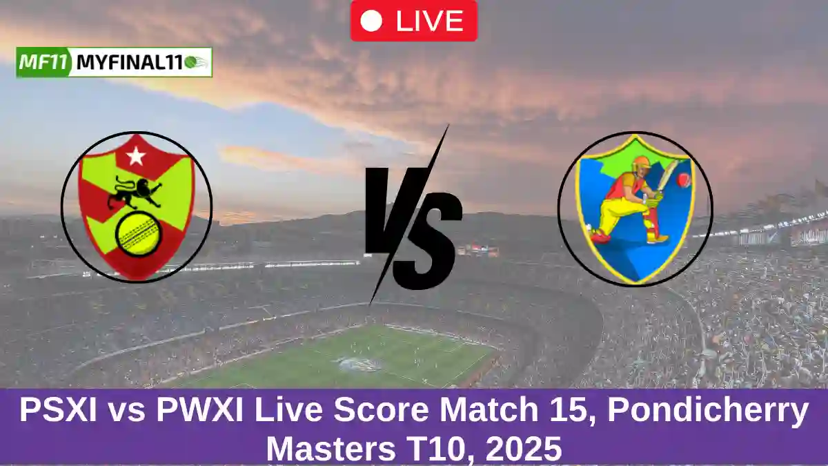 PSXI vs PWXI Live Score Match 15, Pondicherry Masters T10, 2025 (1)