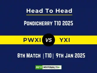 PWXI vs YXI Player Battle, Head to Head Team Stats, Team Record – Pondicherry T10 2025