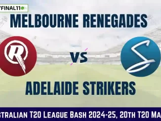 REN vs STR Dream11 Prediction Today Match 20 Pitch Report, Playing11 and Stats Australian T20 League Bash 2024-25