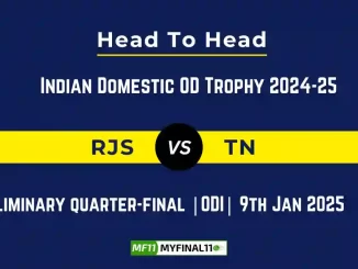 RJS vs TN Player Battle, Head to Head Team Stats, Team Record – Indian Domestic OD Trophy 2024-25