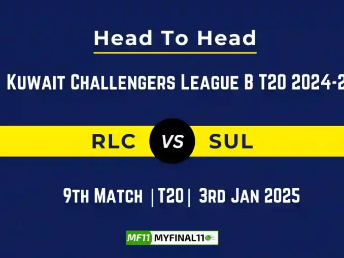 RLC vs SUL Player Battle, Head to Head Team Stats, Team Record – Kuwait Challengers League B T20 2024-25