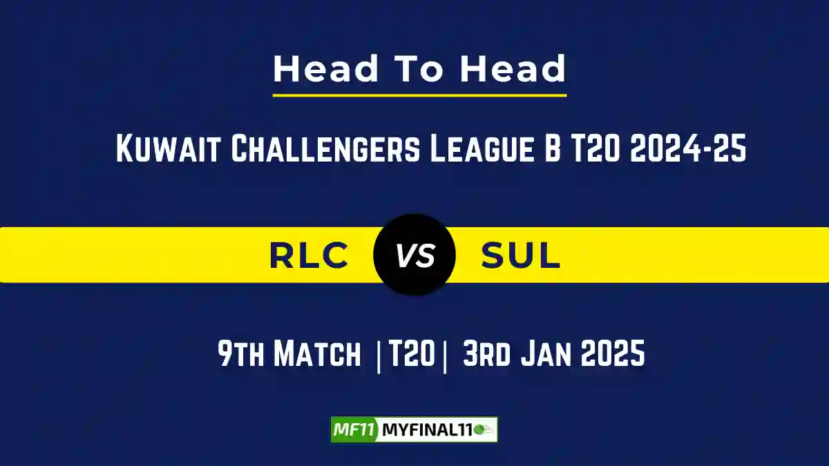 RLC vs SUL Player Battle, Head to Head Team Stats, Team Record – Kuwait Challengers League B T20 2024-25