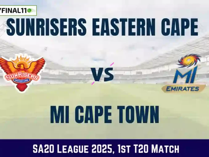 SEC vs MICT Dream11 Prediction Today 1st Match Pitch Report, Playing11 and Stats SA20 League 2025