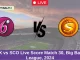 SIX vs SCO Live Score Match 30, Big Bash League, 2024