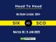 SIX vs SCO Player Battle, Head to Head Team Stats, Team Record 2025