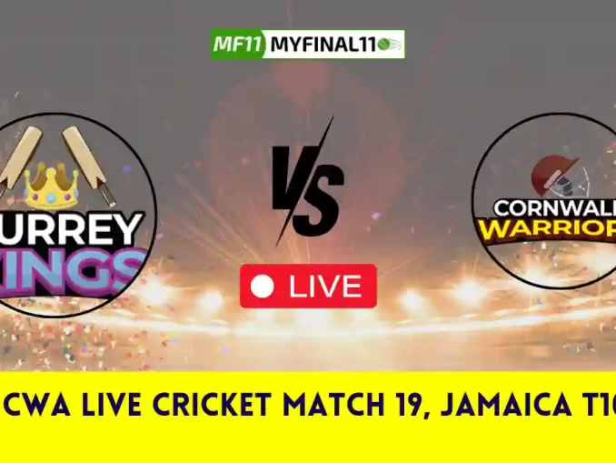 SKI vs CWA Live Cricket Match 19, Jamaica T10, 2025