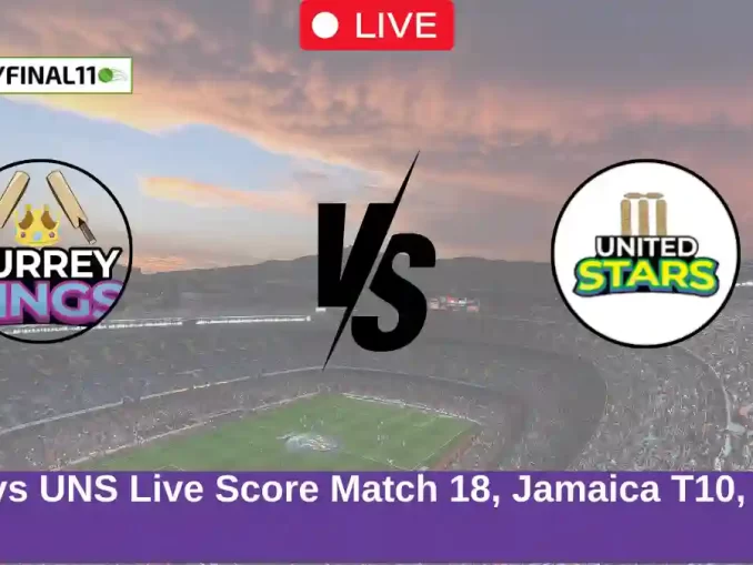 SKI vs UNS Live Score Match 18, Jamaica T10, 2025