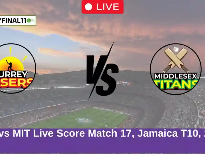 SRI vs MIT Live Score Match 17, Jamaica T10, 2025