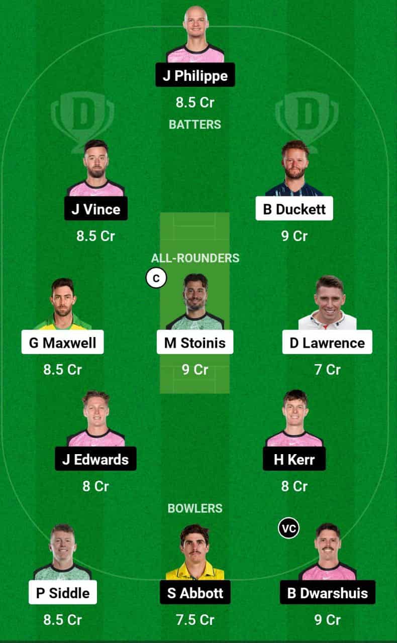 STA vs SIX Match 28 Dream11 Team Prediction Today Match