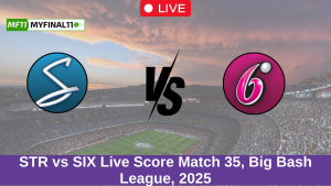 STR vs SIX Live Score Match 35, Big Bash League, 2025