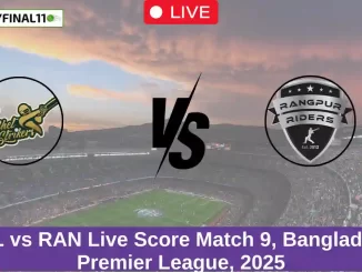 SYL vs RAN Live Score Match 9, Bangladesh Premier League, 2025