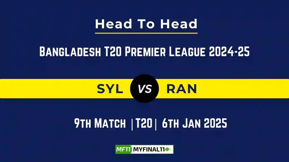 SYL vs RAN Player Battle, Head to Head Team Stats, Team Record – Bangladesh T20 Premier League 2024-25