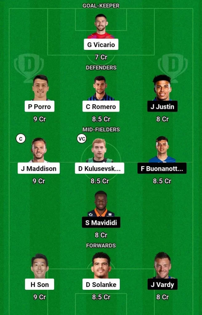 TOT vs LEI Dream11 Prediction Today Football Match -