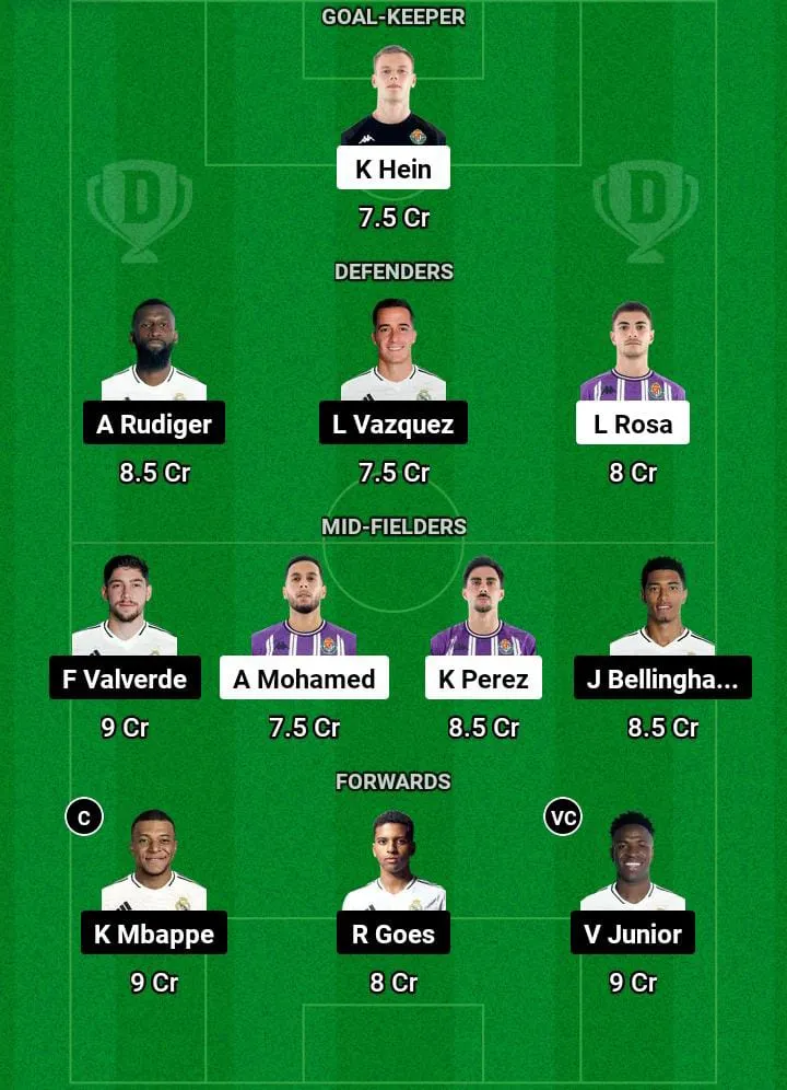 VLD vs RM Dream11 Prediction Today Football Match -