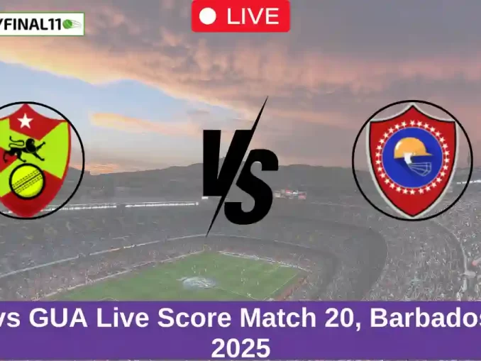 VOY vs GUA Live Score Match 20, Barbados T10, 2025 (1)