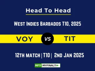 VOY vs TIT Player Battle, Head to Head Team Stats, Team Record