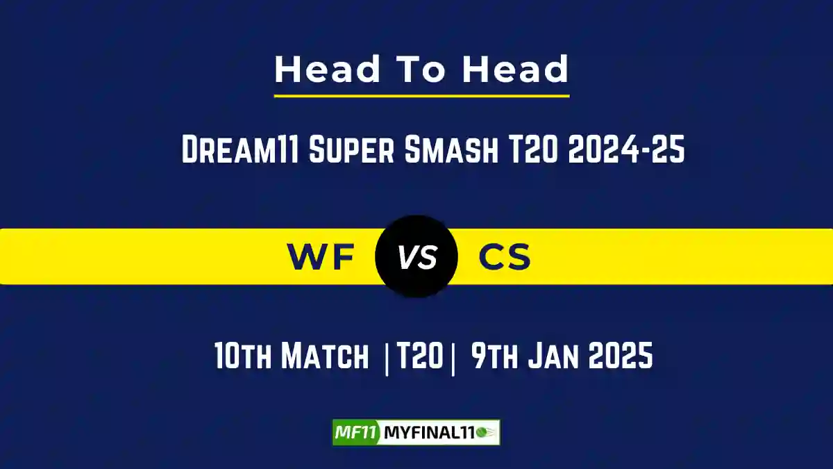 WF vs CS Player Battle, Head to Head Team Stats, Team Record – Dream11 Super Smash T20 2024-25