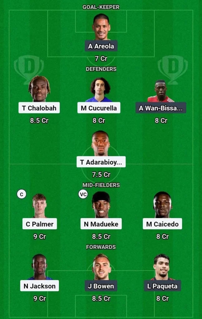 CHE vs WHU Dream11 Prediction Today Football Match -