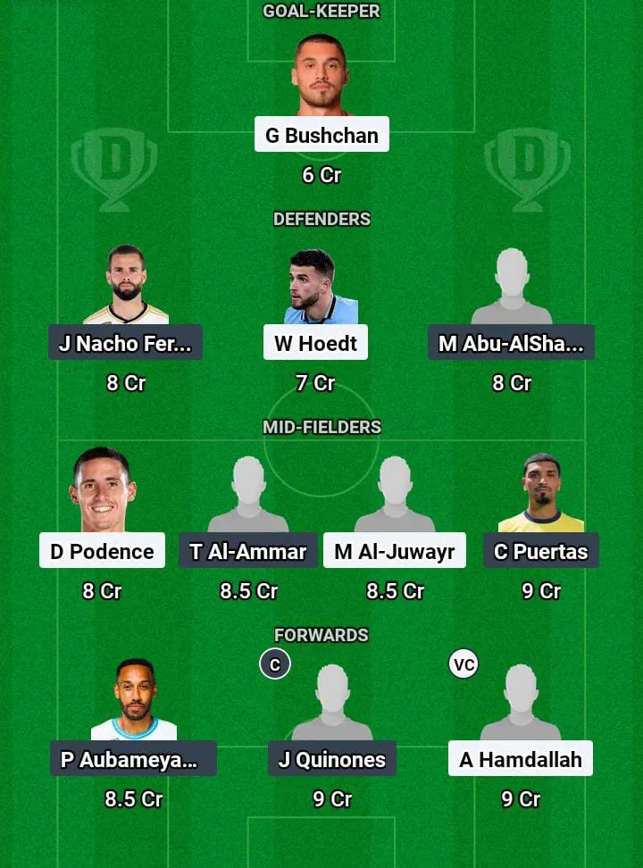 SHB vs ALQ Dream11 Prediction Today Football Match -