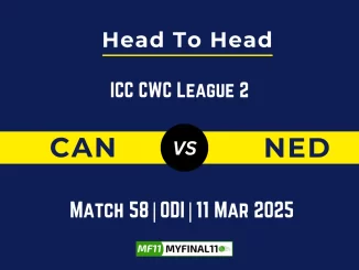 CAN vs NED Player Battle, Head to Head Team Stats- ICC CWC League 2