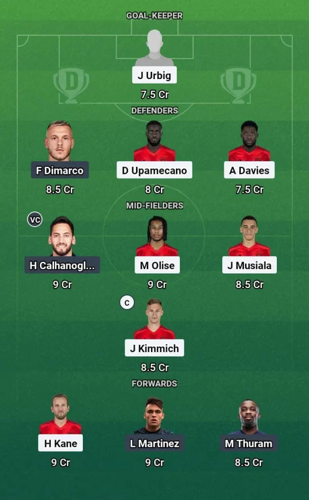 BAY vs INT Dream11 Prediction Today Football Match