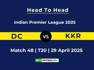 DC vs KKR Player Battle & Head to Head Team Stats - Indian Premier League 2025