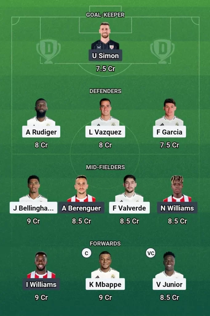 RM vs ATH Dream11 Prediction Today Football Match