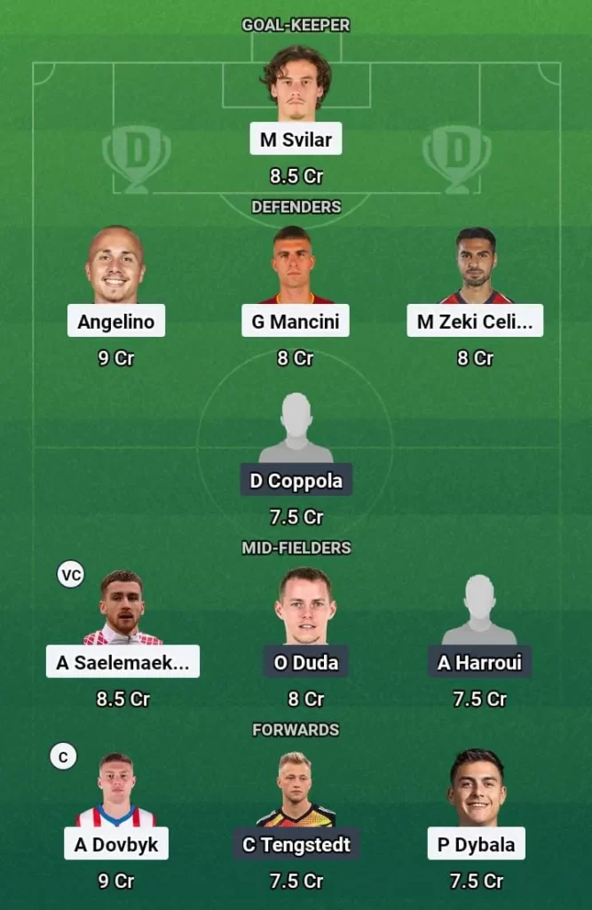 ROM vs VER Dream11 Prediction Today Football Match