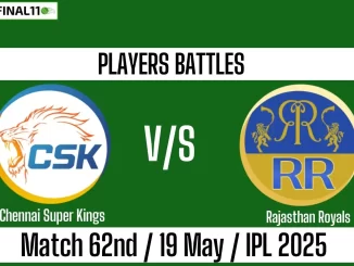 CSK vs RR Players' battles match 62 TATA IPL 2025