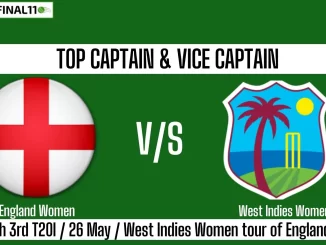 EN-W vs WI-W Top 3 Captain and Vice-Captain Pick 3rd Match