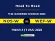 NOS-W VS WEF-W Player Battle, Head to Head THE HUNDRED WOMEN 2025