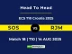 SOS vs RJM Player Battle, Head to Head ECS T10 Croatia 2025
