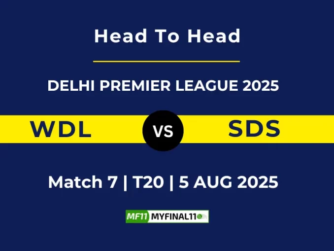 WDL VS SDS Player Battle, Head to Head DELHI PREMIER LEAGUE 2025